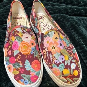 Keds- Rifle Paper Co. Double Decker Slip-On Sneakers